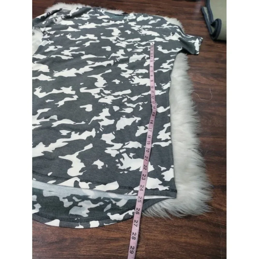 NWT Nally & Millie Short Sleeve Camouflage Print Mini Dress Gray Women's - Picture 7 of 8